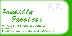 pompilla papolczi business card
